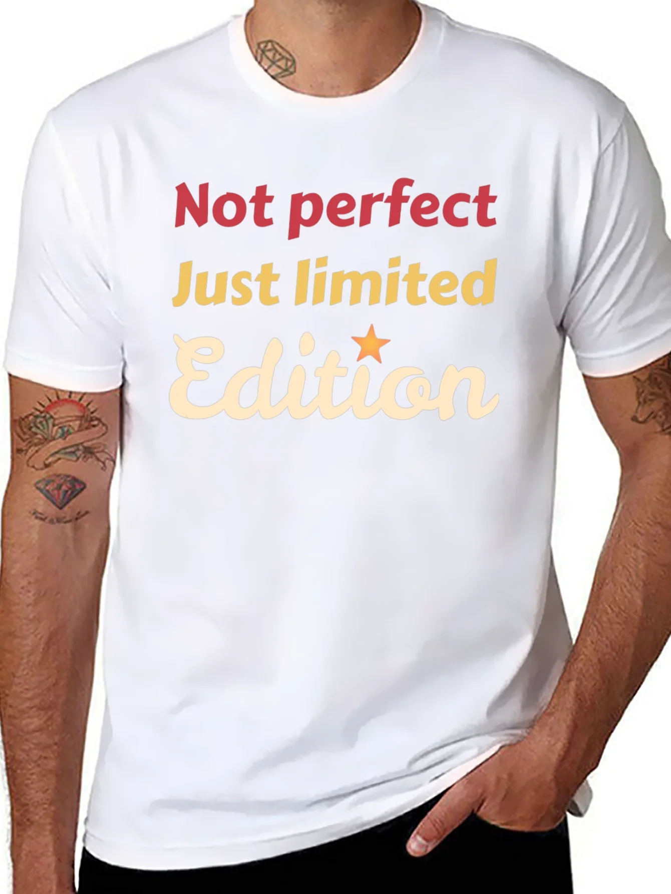 Not Perfect Just Limited Edition Black Graphic Tee